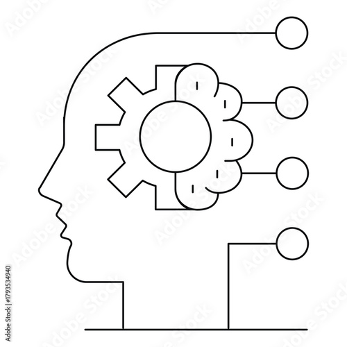 AI Machine Learning Vector Icon Artificial Intelligence