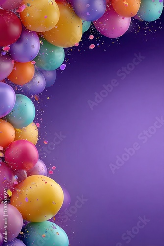 Vertical pastel balloons party background