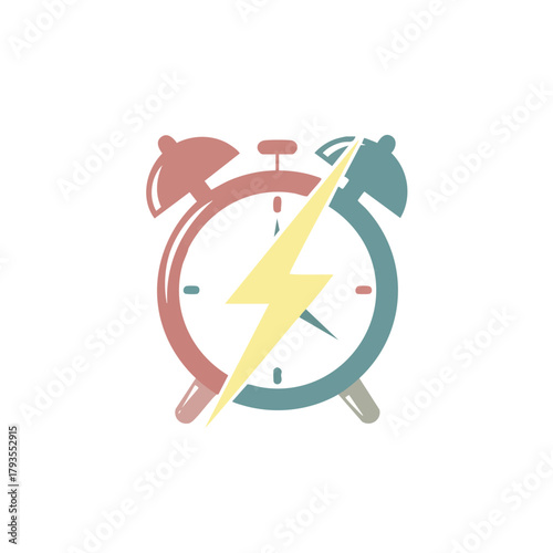Alarm clock with lightning bolt symbolizes urgency and quick action needed.