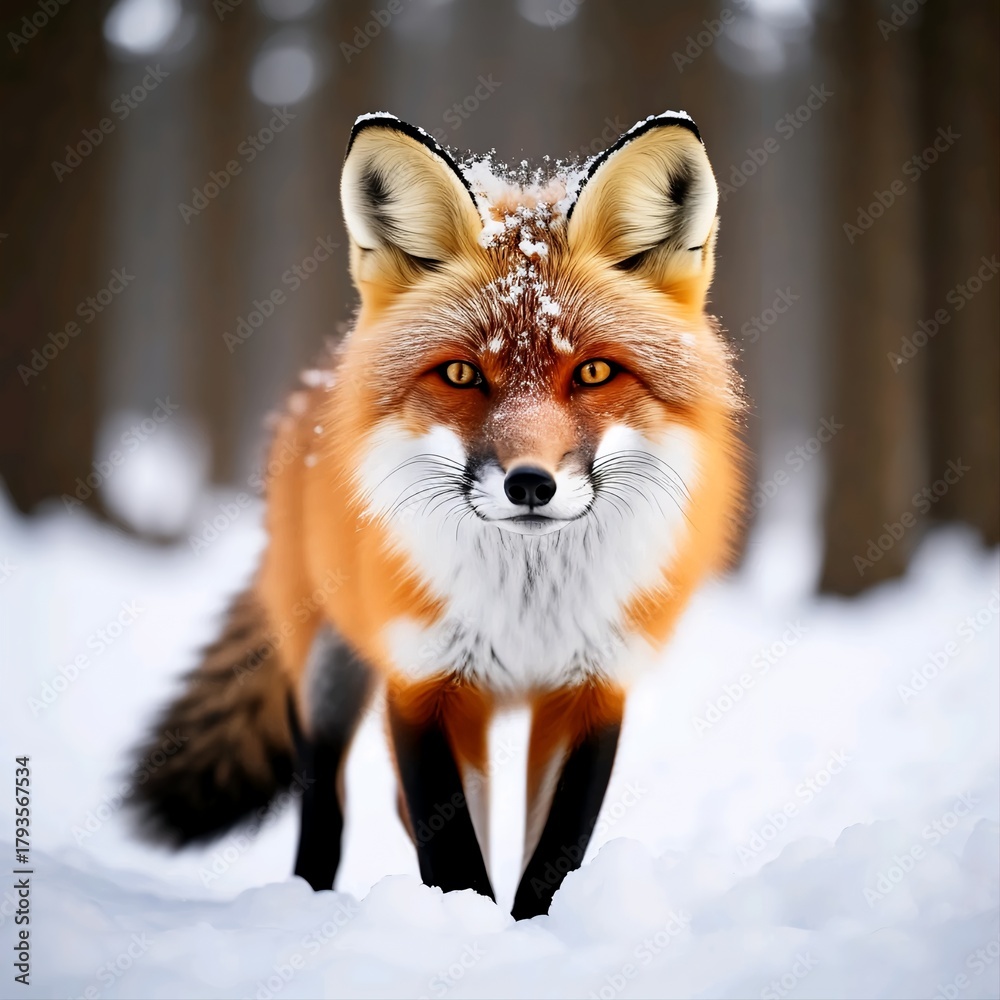 Obraz premium red fox vulpes