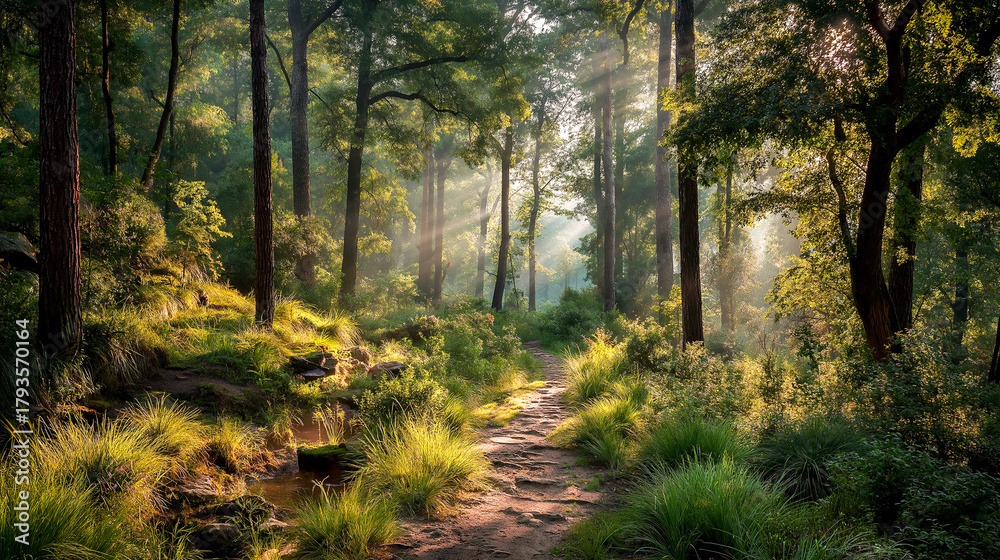 Obraz premium morning in the woods