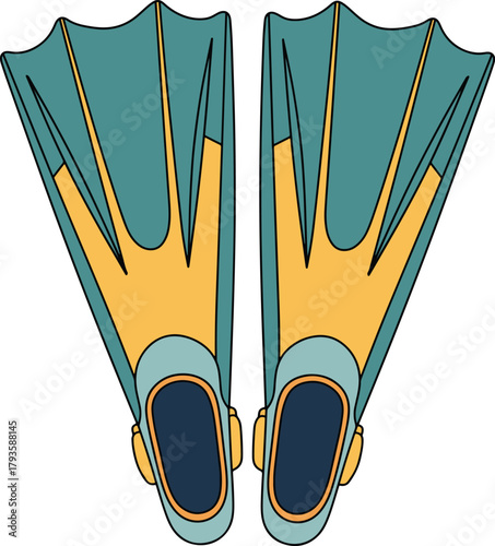 Pair of Swimming Fins for Water Sports