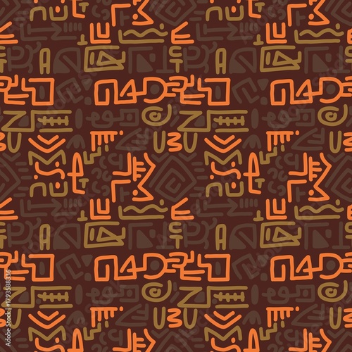 Ethnic abstract ikat art. Seamless pattern in tribal, folk embroidery, and Mexican style TRADITIONAL INDIAN .