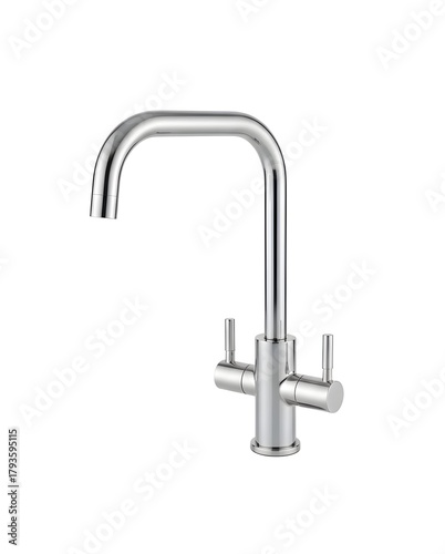Chrome Faucet Isolated On White