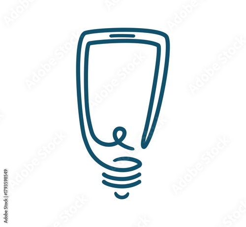Smartphone Lightbulb Idea Mobile App Logo