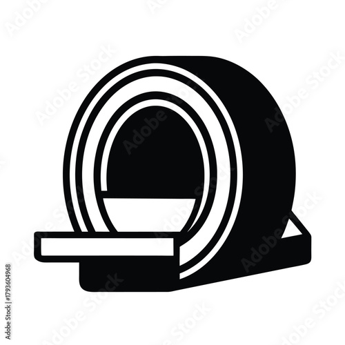 MRI Scanner Silhouette Icon
