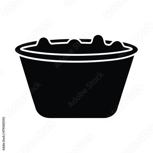 Minimal Bowl Silhouette Illustration