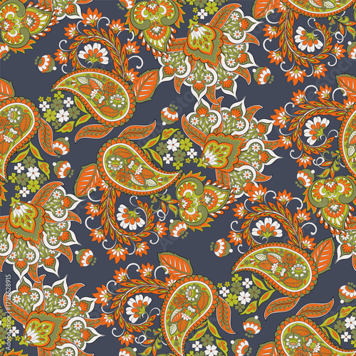 Paisley Seamless pattern fashion design. Vector pattern for textile design and fabrics.