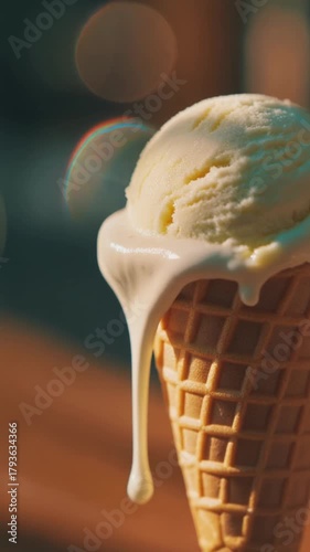 Ice cream cone vanilla dessert sweet treat summer food delicious frozen snack tasty creamy delight yummy