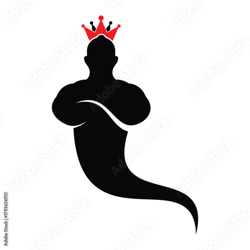 king genie logo vector illustration.