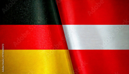 ドイツの国旗とオーストリアの国旗(Germany Flag & Austria flag.)
