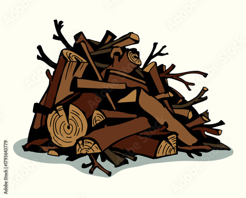 Vector drawing. A bunch of branches.