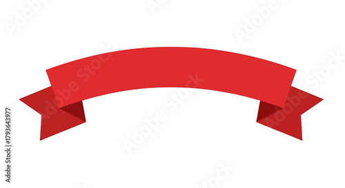 Illustration of red ribbon banner