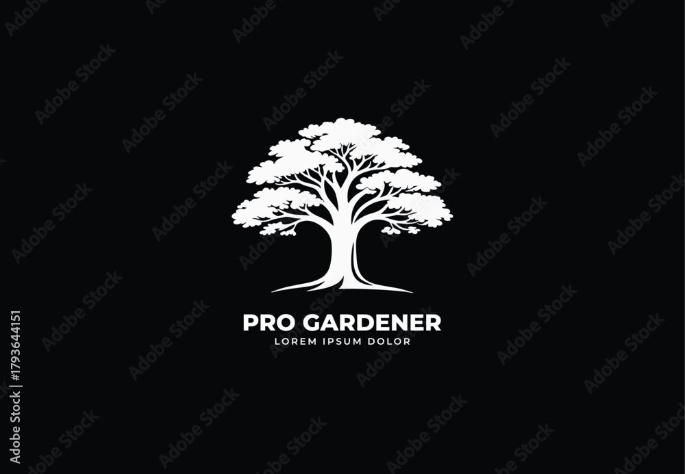 Obraz premium Tree for gardener Logo design for your company branding