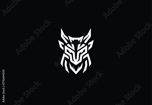 dragon head like a tattoo Logo design for your company branding