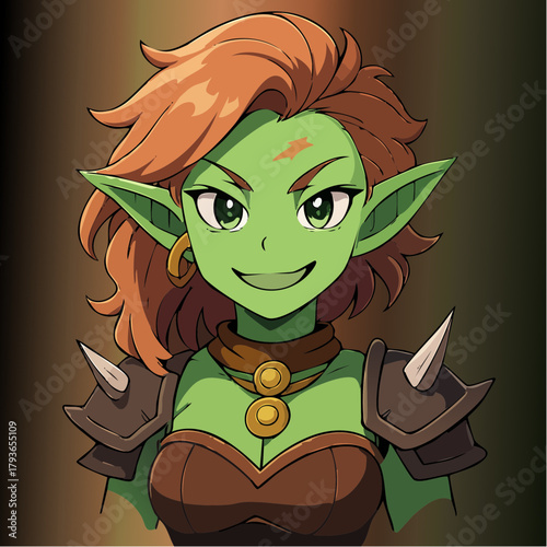 Anime style troll vector illustration character - 2D vector illustration