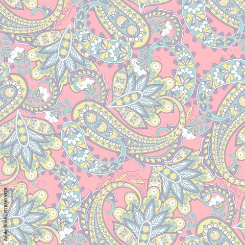 Paisley Seamless pattern fashion design. Vector pattern for textile design and fabrics.