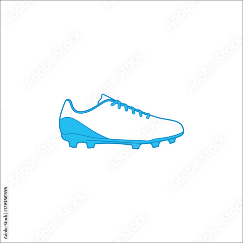 Modern football boot icon for sports and athletic designs