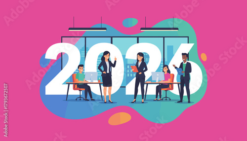 Corporate team collaboration and strategy for business success in 2026