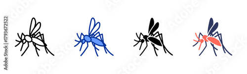 Malaria Parasite icon sheet multiple style collection