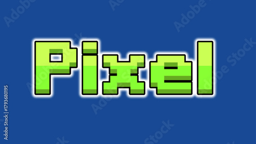 social network concept picxel text effect