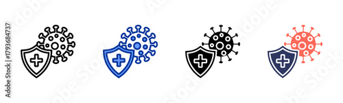 Immune System Boost icon sheet multiple style collection