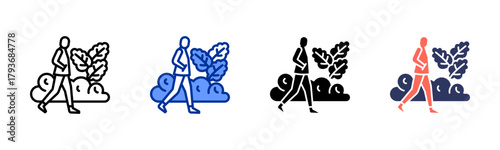 Nature Walk icon sheet multiple style collection