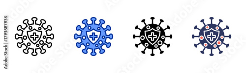 Disease Prevention Chart icon sheet multiple style collection