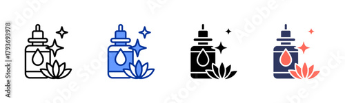 Aromatherapy Oils icon sheet multiple style collection