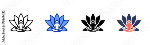 Natural Wellness Center icon sheet multiple style collection