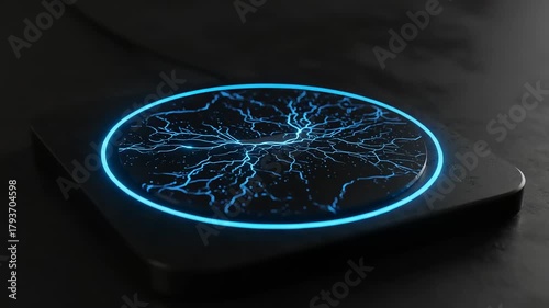 Modern wireless charger with electric design effects