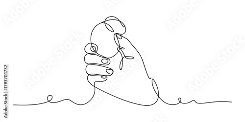 Continuous line drawing of a patient receiving intravenous treatment in a hospital bed, symbolizing medical care, recovery, and healthcare. Vector