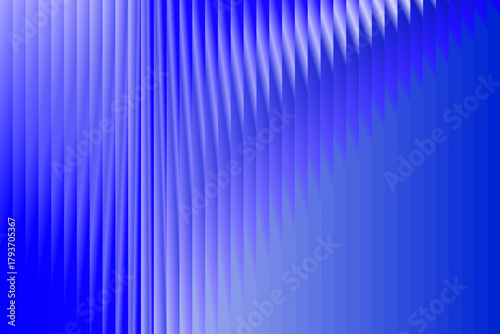 Vibrant Abstract Background with Electric Blue Gradient and Dynamic Vertical Stripe Pleat Distortion