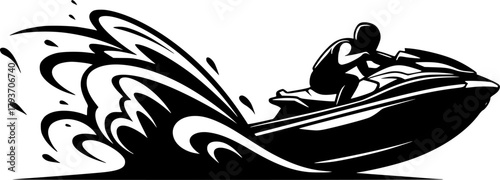 Jet ski silhouette, Jet ski vector, Extreme jet ski silhouette, Jet ski, Jet ski clipart set