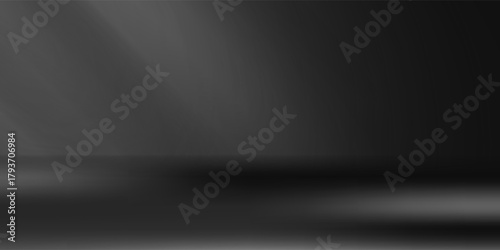 Limbo black background. Abstract dark gradient backdrop. Color wall of studio, room, stand for product display or photo. Modern banner with empty place for advertising text