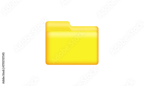 3d icon yellow document folder design vector