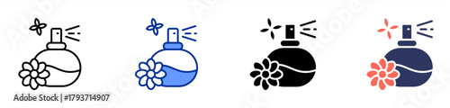 Perfum icon set multiple style collection