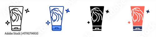 Hair Conditioner icon set multiple style collection