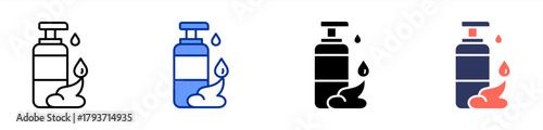 Body Lotion icon set multiple style collection
