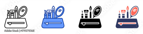 Makeup Bag icon set multiple style collection