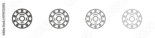 Car bearing icon design elements. Outline icon with editable stroke. Vector