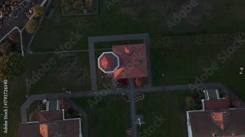 Drone Aerial Over Lighthouse at Dusk, Washington