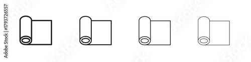 Carpet roll icon design elements. Outline icon with editable stroke. Vector