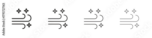 Clean Air icon design elements. Outline icon with editable stroke. Vector
