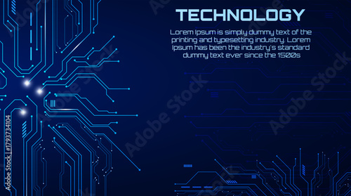 Abstract circuit board background texture of technology, vector illustration