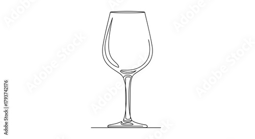 Illustration of a champagne flute glass with a thin stem design