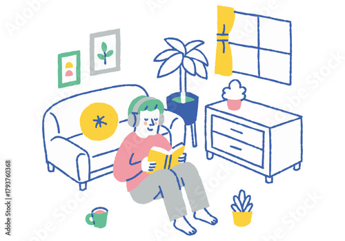 Men Enjoying Personal Time at Home_Color