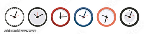 Clock icon set. Time icon vector. watch icon symbol, vector 10 eps.