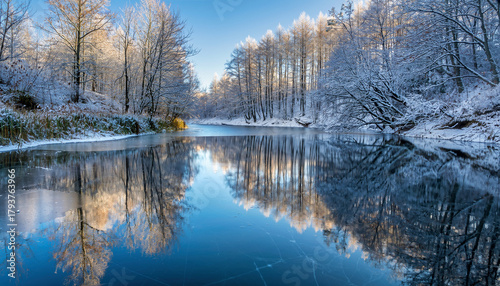 Frozen Lake with Ice Skating