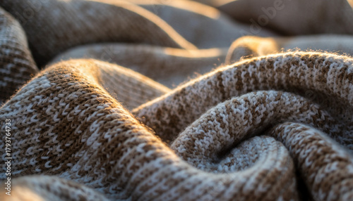 Knitted wool blanket texture